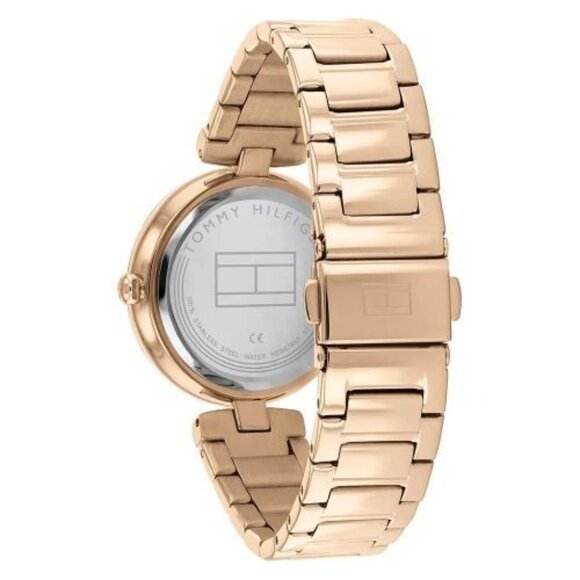 Tommy Hilfiger Carnation Gold Stainless Steel Crystal Women's Bracelet Watch NWT - Picture 3 of 3